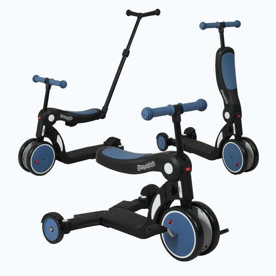 Draisienne Evolutive Scootiz 5 en 1, Tricycle, Trottinette | Bleu Océan