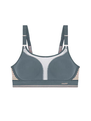 Sport-BH maximaler Halt Damen - Triaction Extreme Lite grau