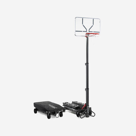 Seconde vie Panier basket pliable sur pied planche transparente 2,4à 3,05 m,B500