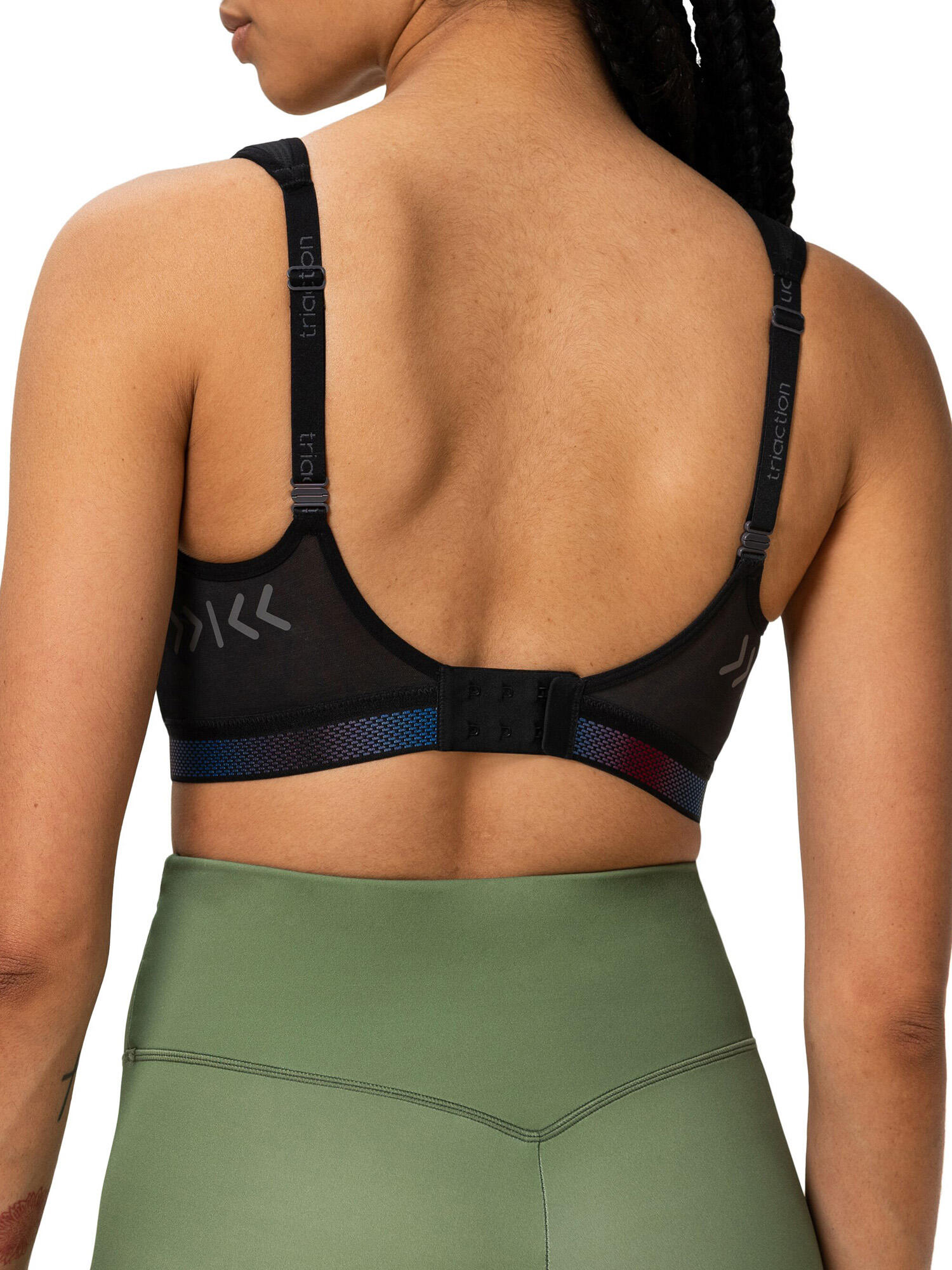 Sport-BH maximaler Halt Damen - Triaction Cardio Flow schwarz 2/5