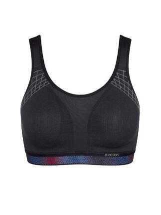 Sport-BH maximaler Halt Damen - Triaction Cardio Flow schwarz