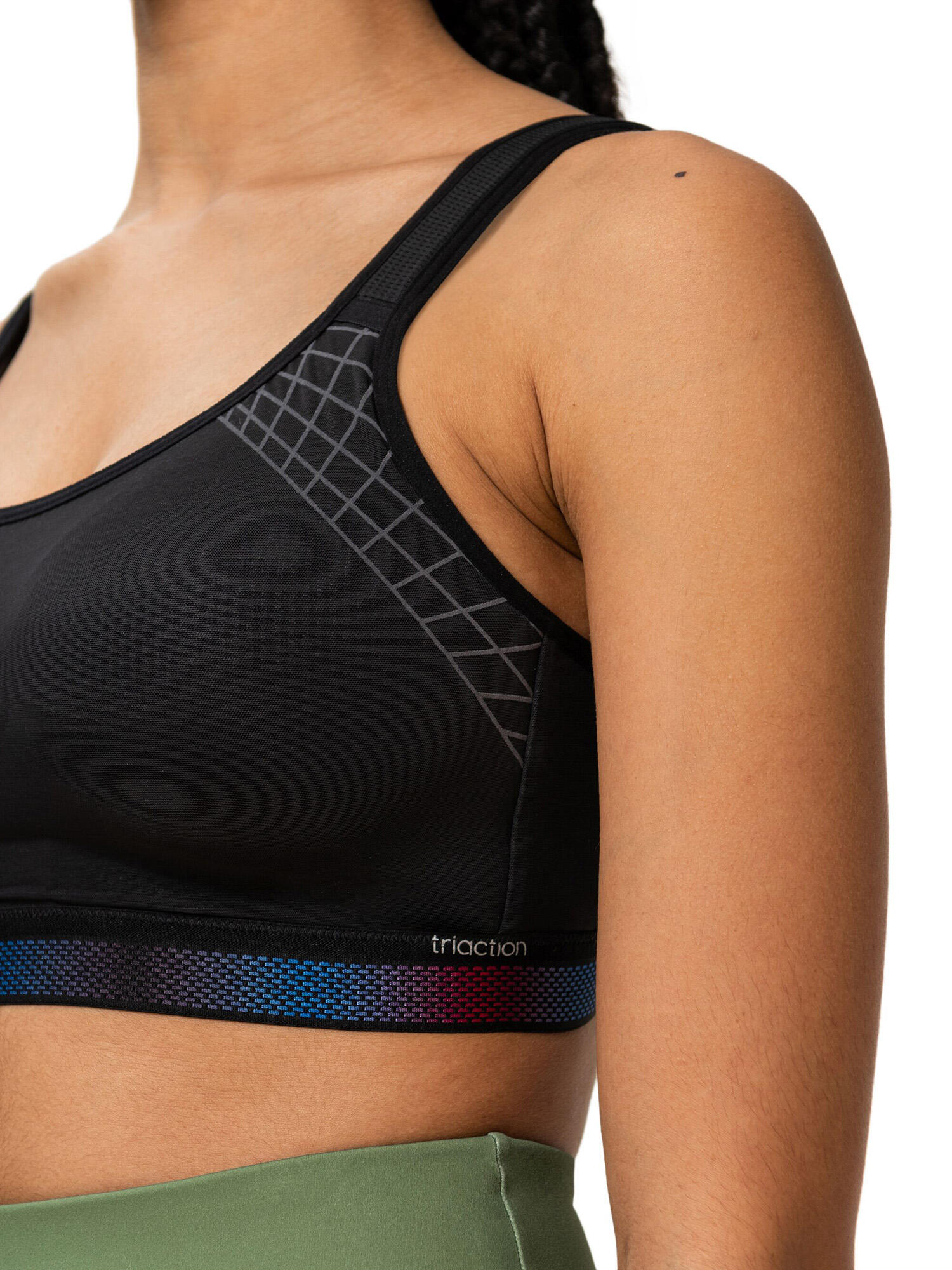 Sport-BH maximaler Halt Damen - Triaction Cardio Flow schwarz 3/5