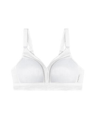 Bügelloser BH bequemer Halt Damen - Triaction Workout weiß