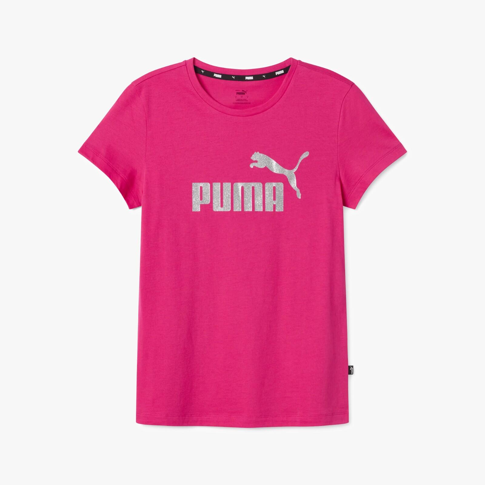 T-shirt donna puma logo glitter - fucsia |  Puma