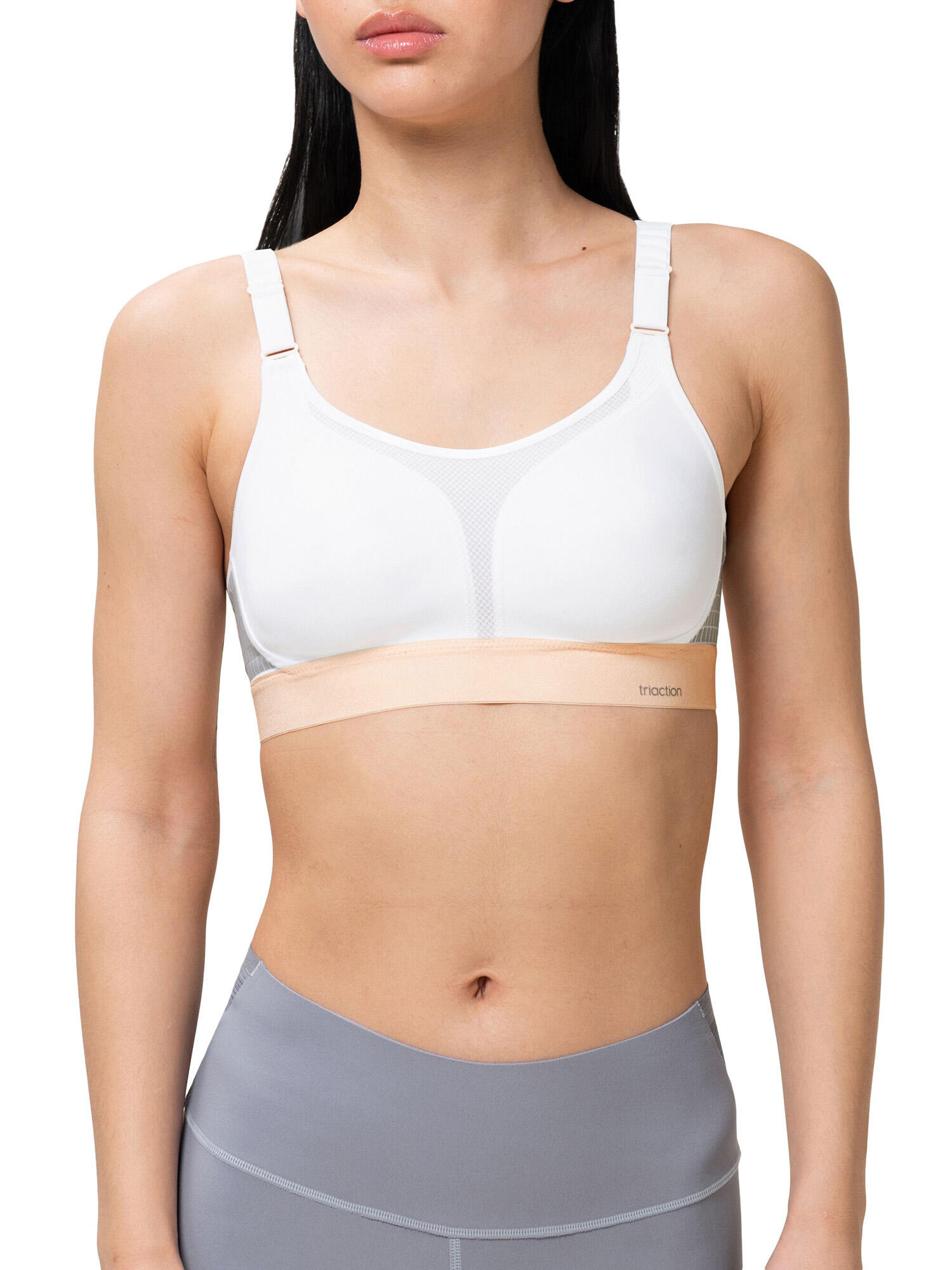 Sport-BH maximaler Halt Damen - Triaction Extreme Lite weiß 4/5