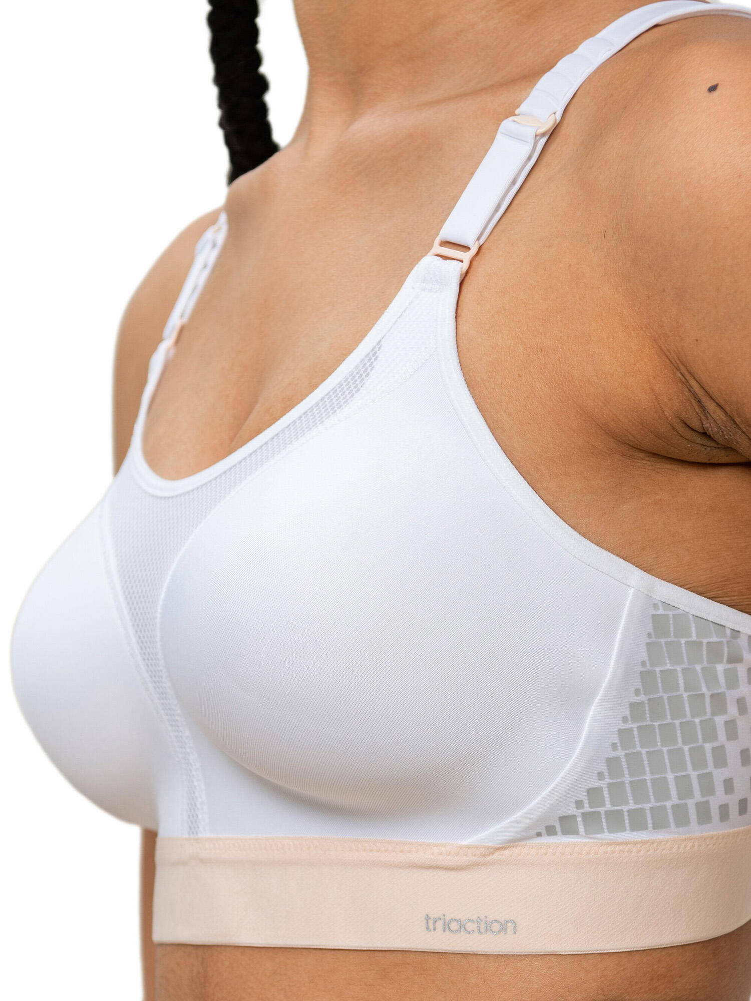 Sport-BH maximaler Halt Damen - Triaction Extreme Lite weiß 3/5