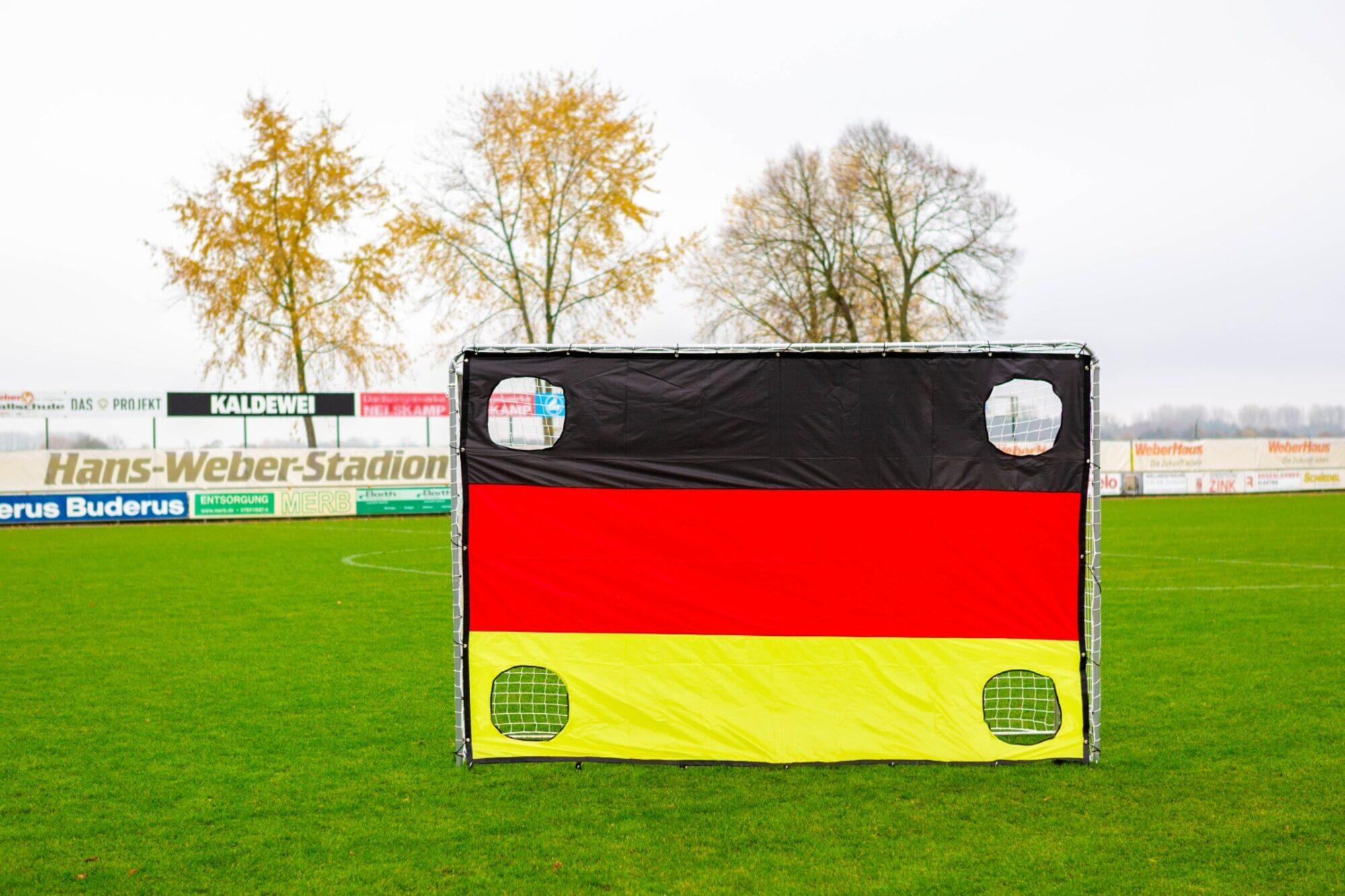 Porta da calcio 1,8 x 1,2 m + parete di tiro Germania 2/7