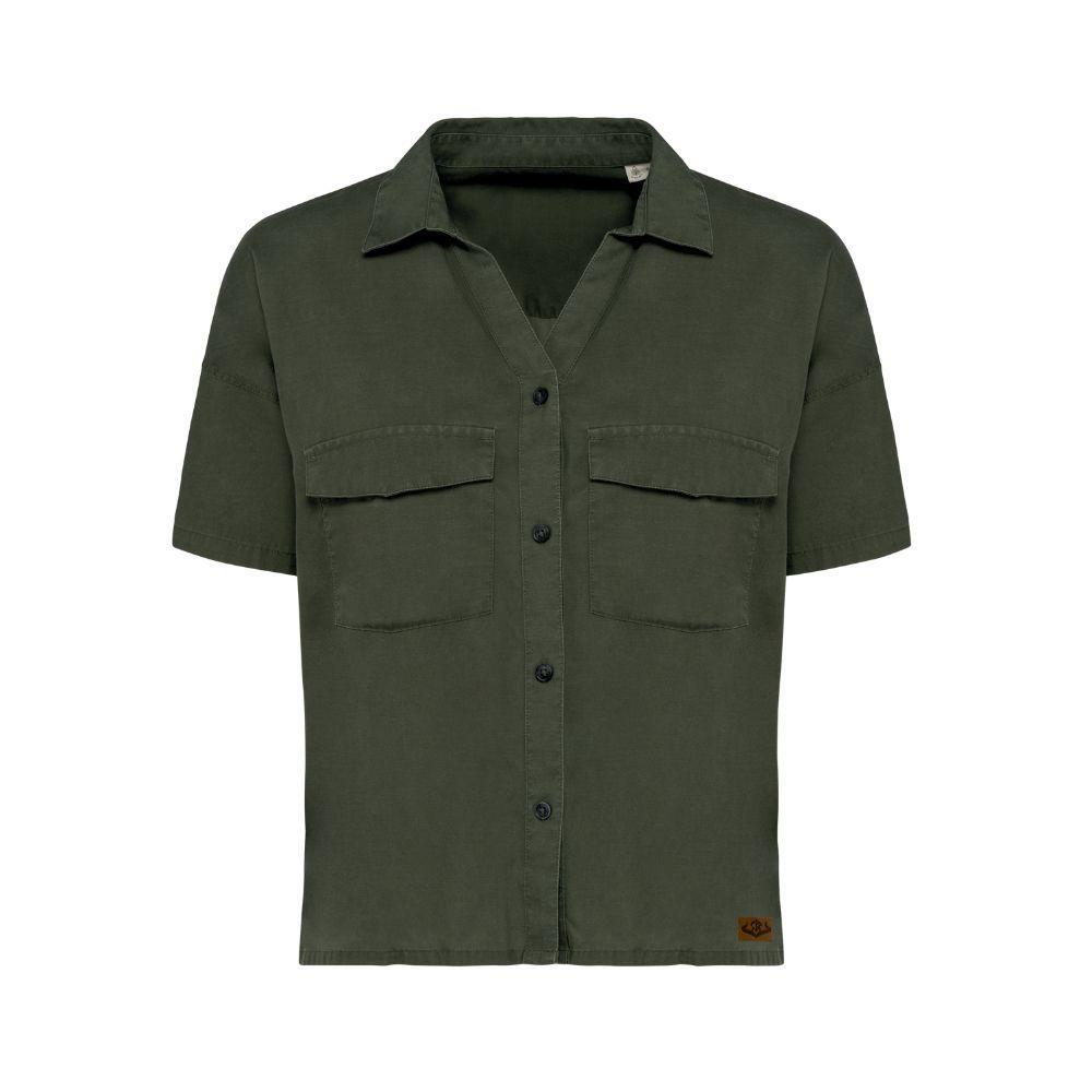 PASION MORENA Camisa Caza Mujer Pasión Morena 02103 Caqui Oversize Manga Corta