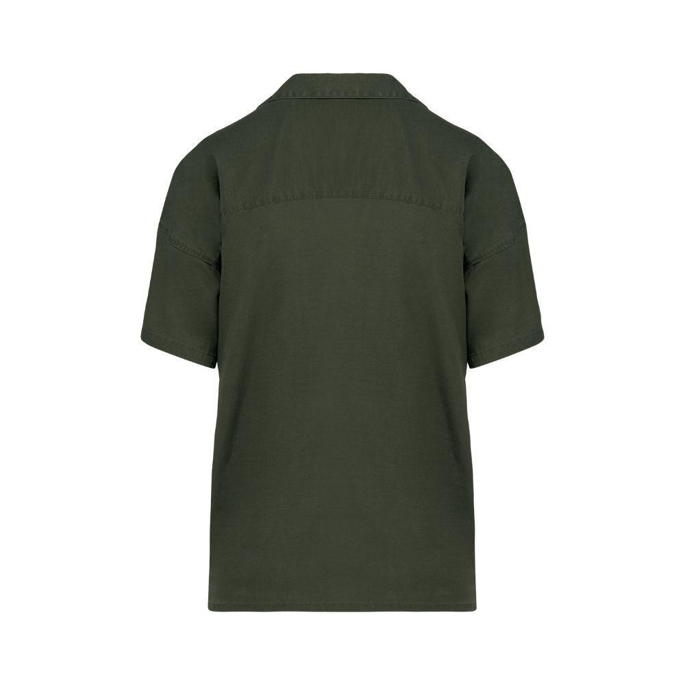 Camisa Caza Mujer Pasión Morena 02103 Caqui Oversize Manga Corta 2/3