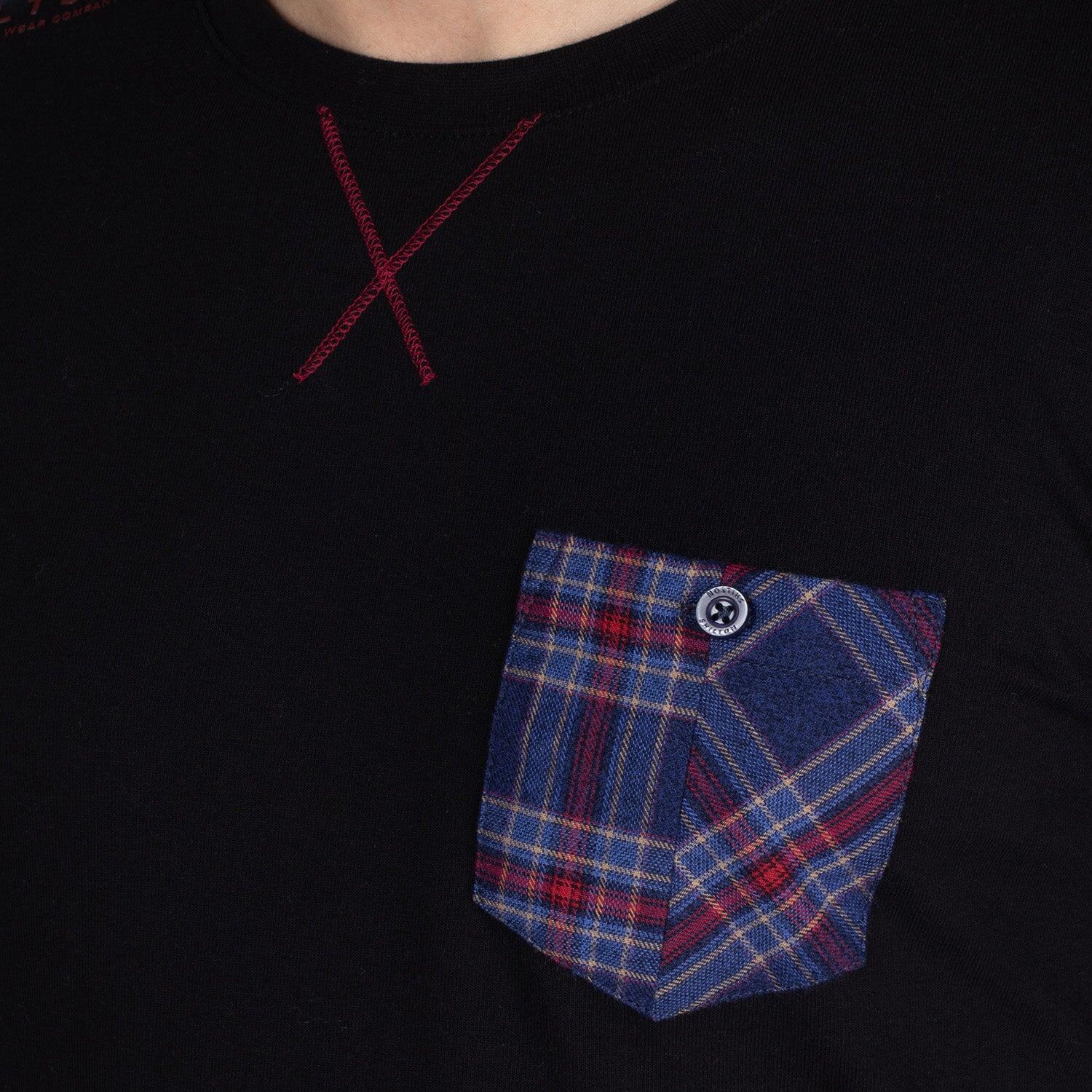 T-shirt avec poche poitrine homme 3/4