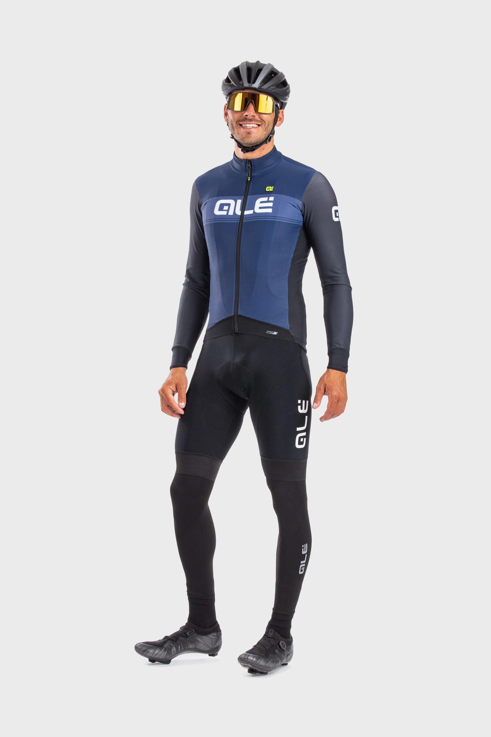 Maillot Cycliste Homme Manches Longues - PR-S Noir 3/7