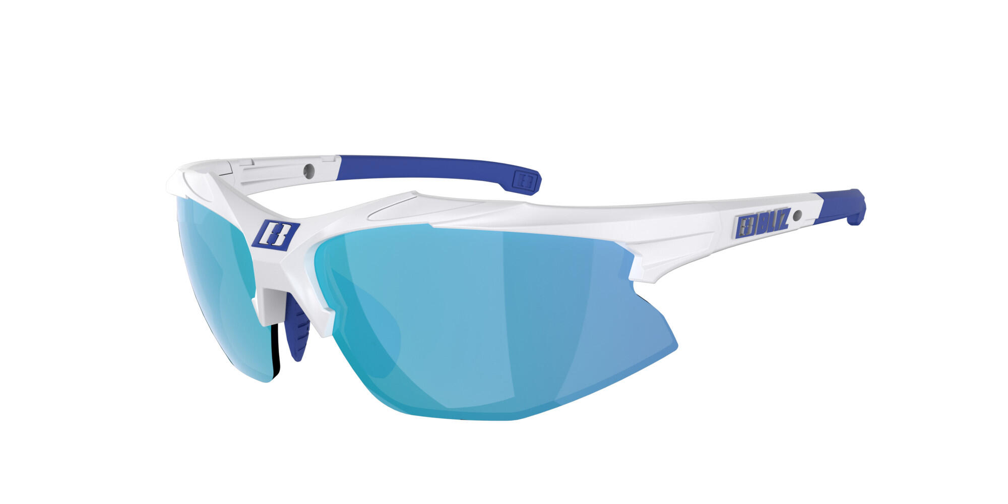 Lunettes de Soleil - Hybrid  -  Branches Blanc/ Bleu 6/7