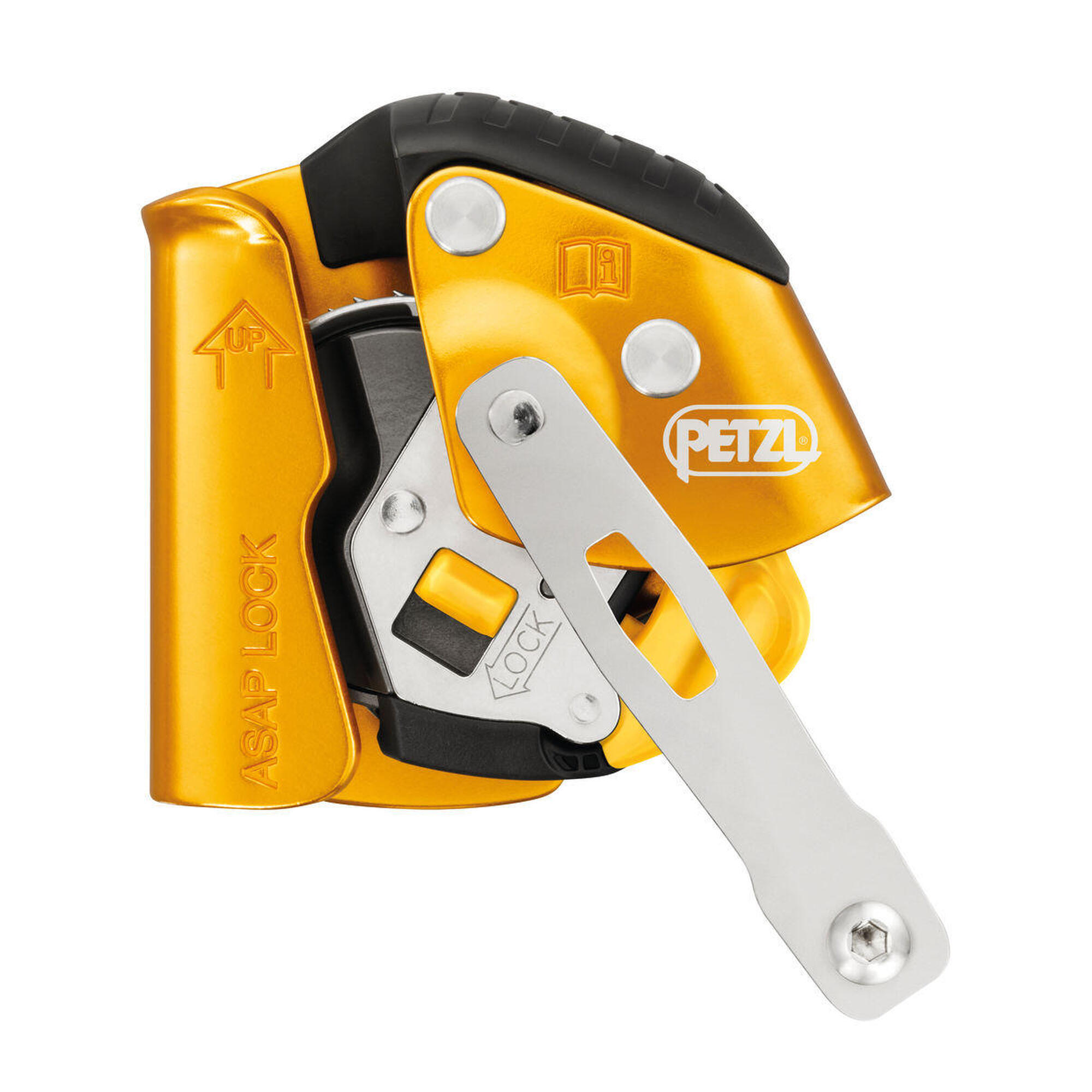 Petzl - Petzl Asap Lock Antichute Mobile Aluminium Inox Cordes 10–13 Mm - Assureur - Jaune|noir - Taille Unique - Decathlon