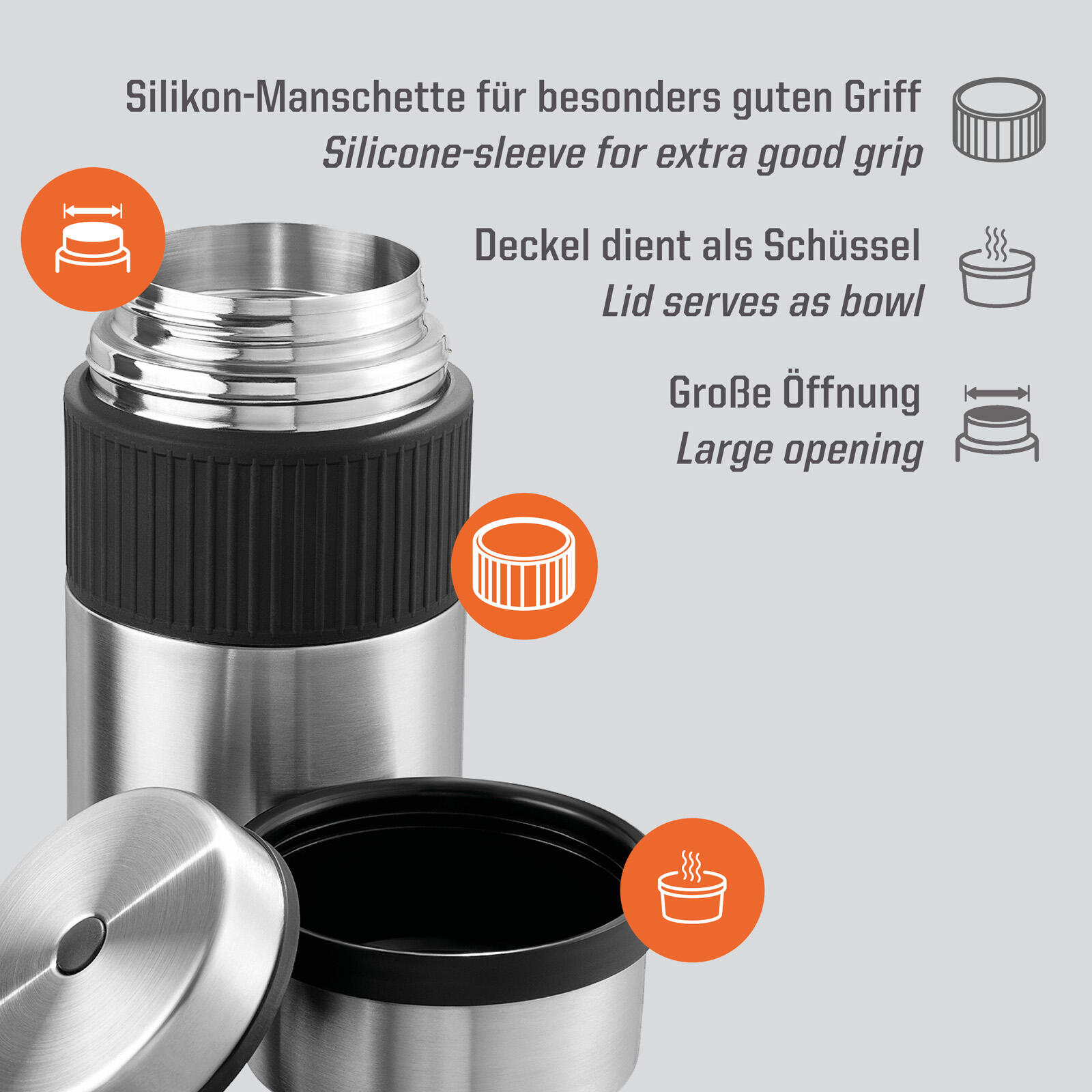 Sculptor Isolierbehälter Speise Gefäß Essen Behälter 4/7