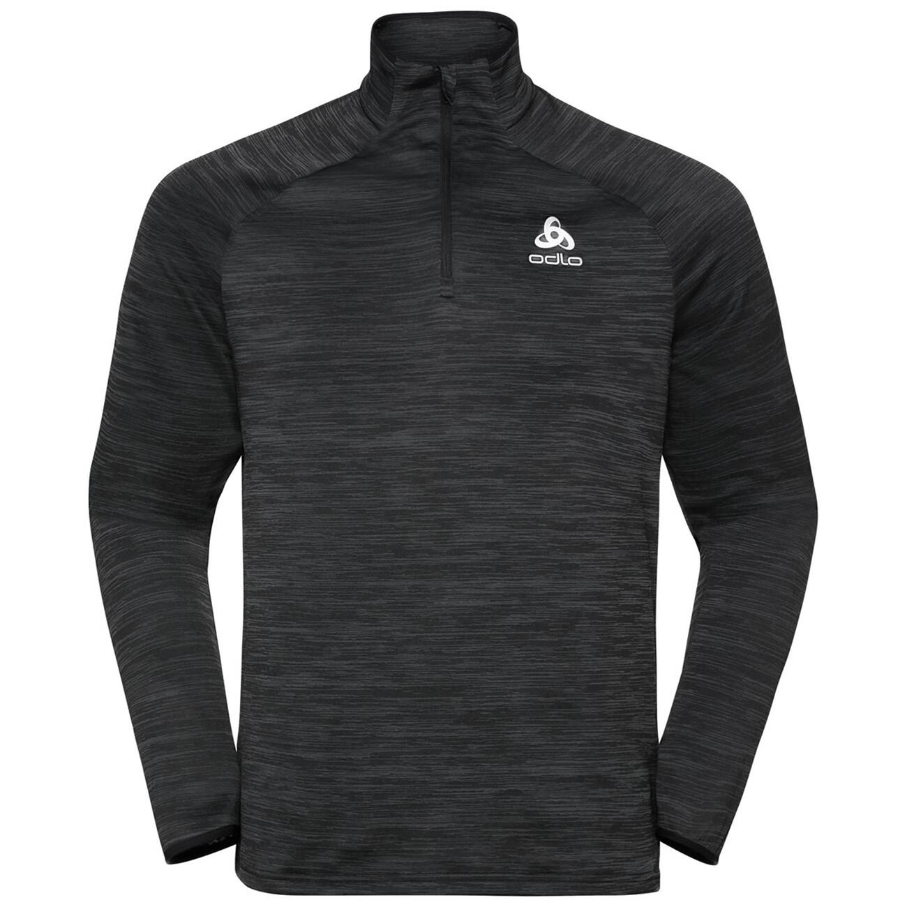 ODLO Middenlaag Halve Rits Lopen EASY Warm Thermoshirt ZWART MELANGE S 3/7