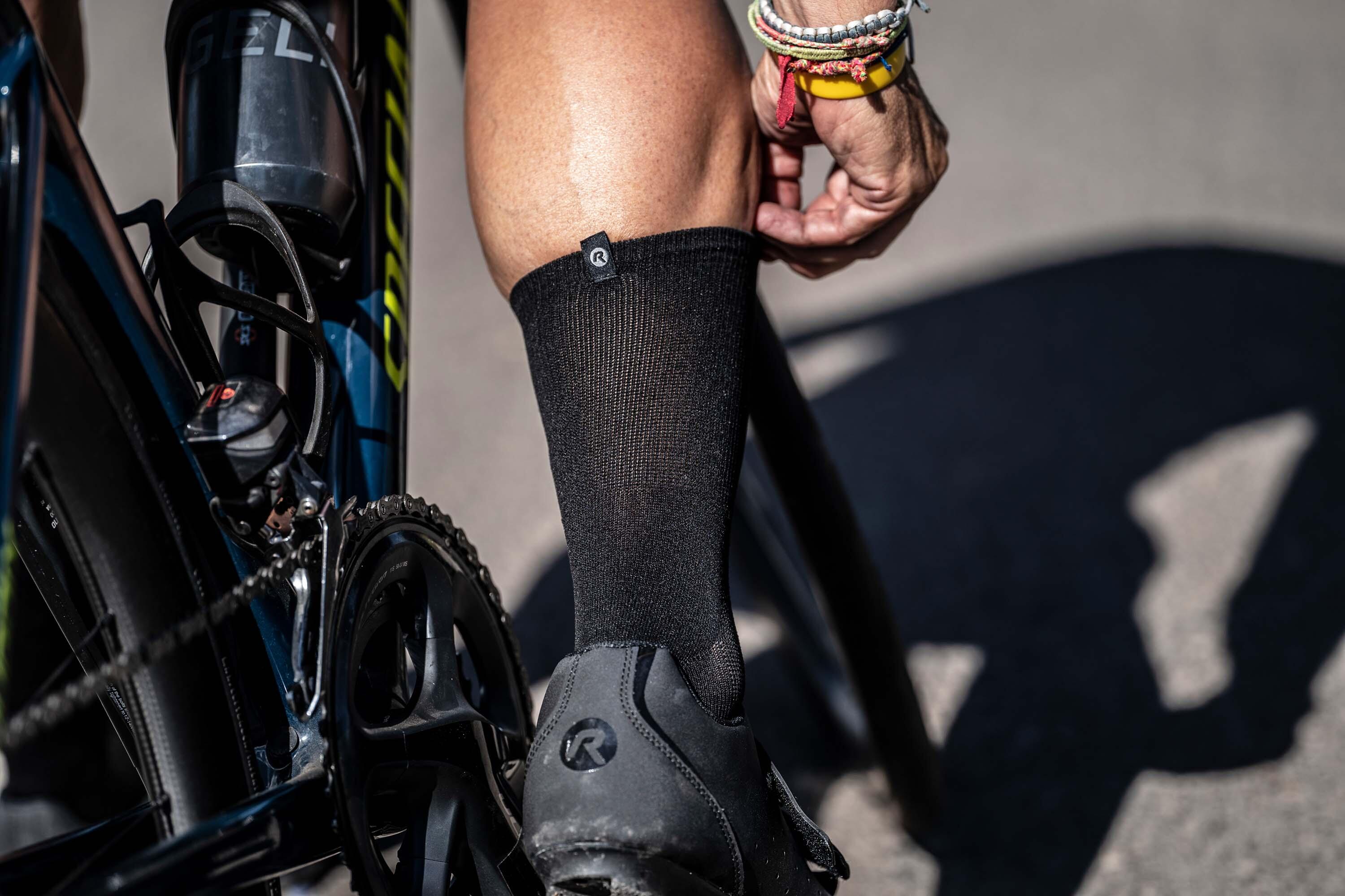 Chaussettes de cyclisme Hommes et Femmes 2-pack - Coolmax - Noir - Essential 3/5