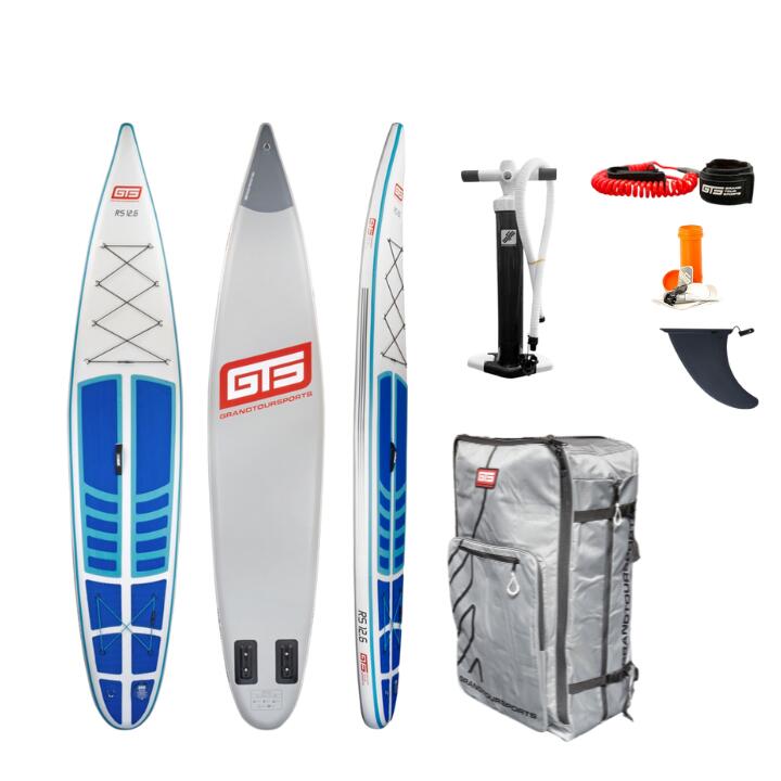Gts Grandtoursports - Sup-board Gonflable 'rs 12.6 X 29' Pbc Qualité Premium! - Planche De Stand Up Paddle - Blanc|bleu - Decathlon