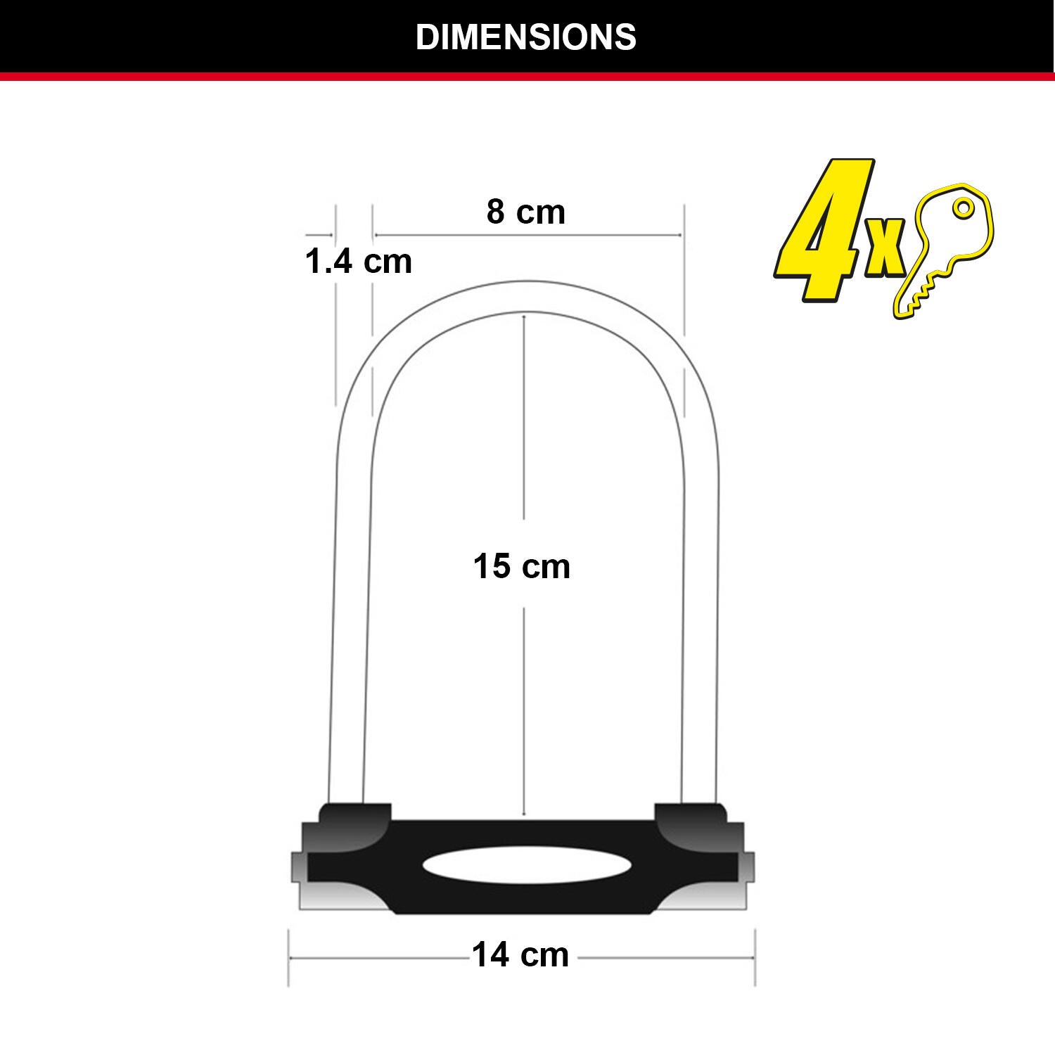 MASTER LOCK U-slot 8278 6/6