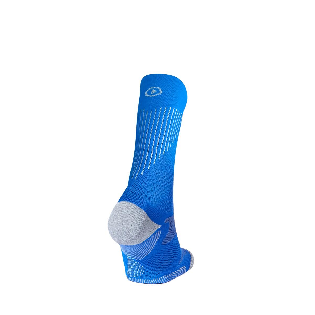 DUBBELPAK-BOSTON-ENKEL HOOG- HARDLOOPSOKKEN-ANTIBACTERIEEL-BLAUW 2/3