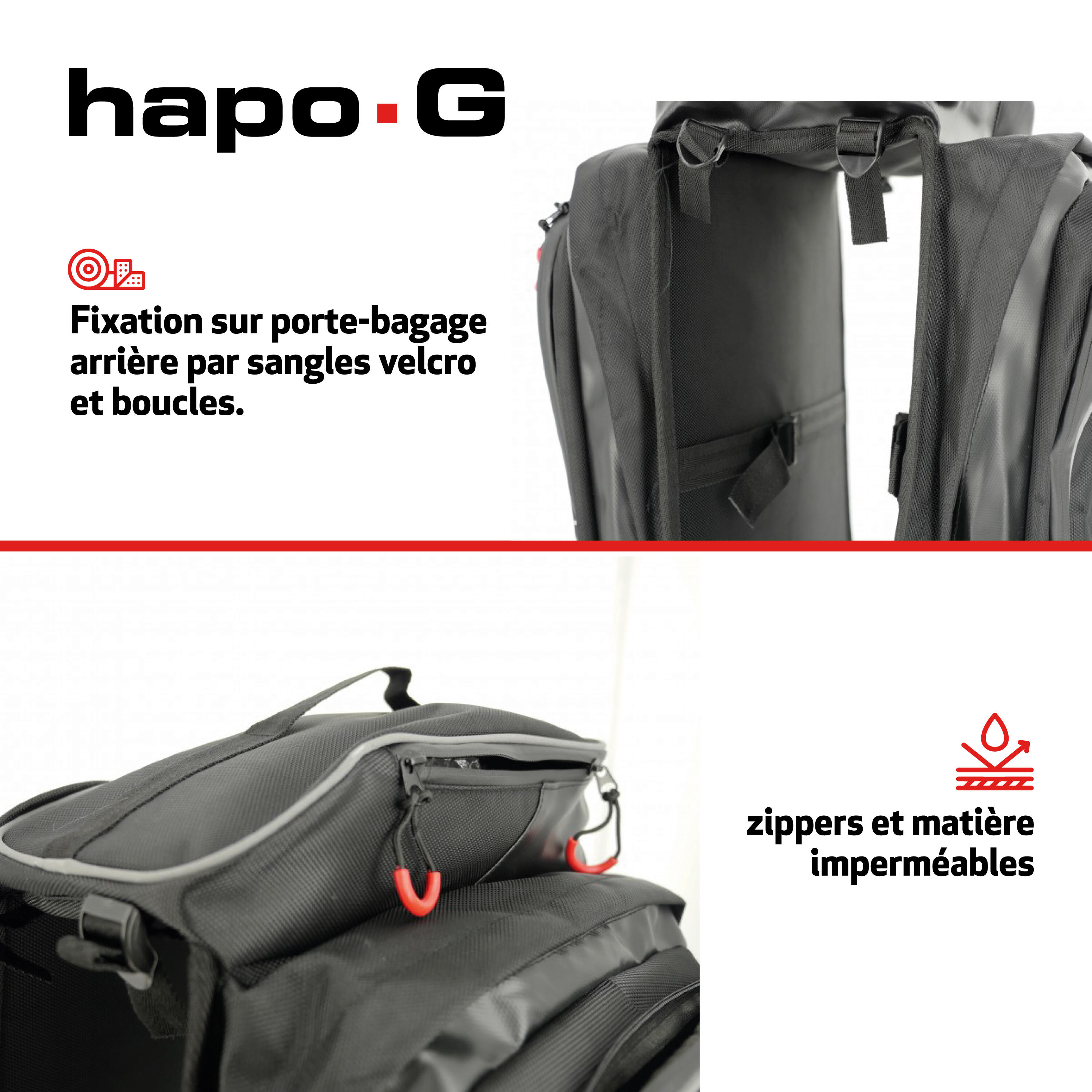 Children's 3-volume rear deck bag Hapo-G