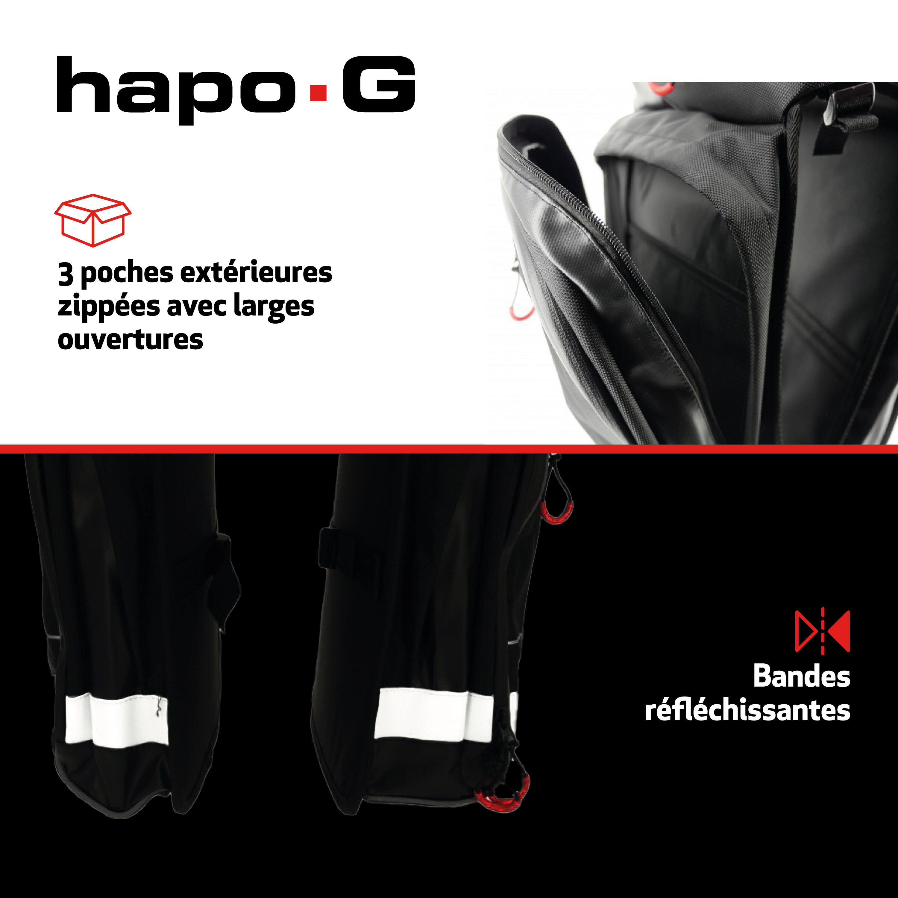 Children's 3-volume rear deck bag Hapo-G