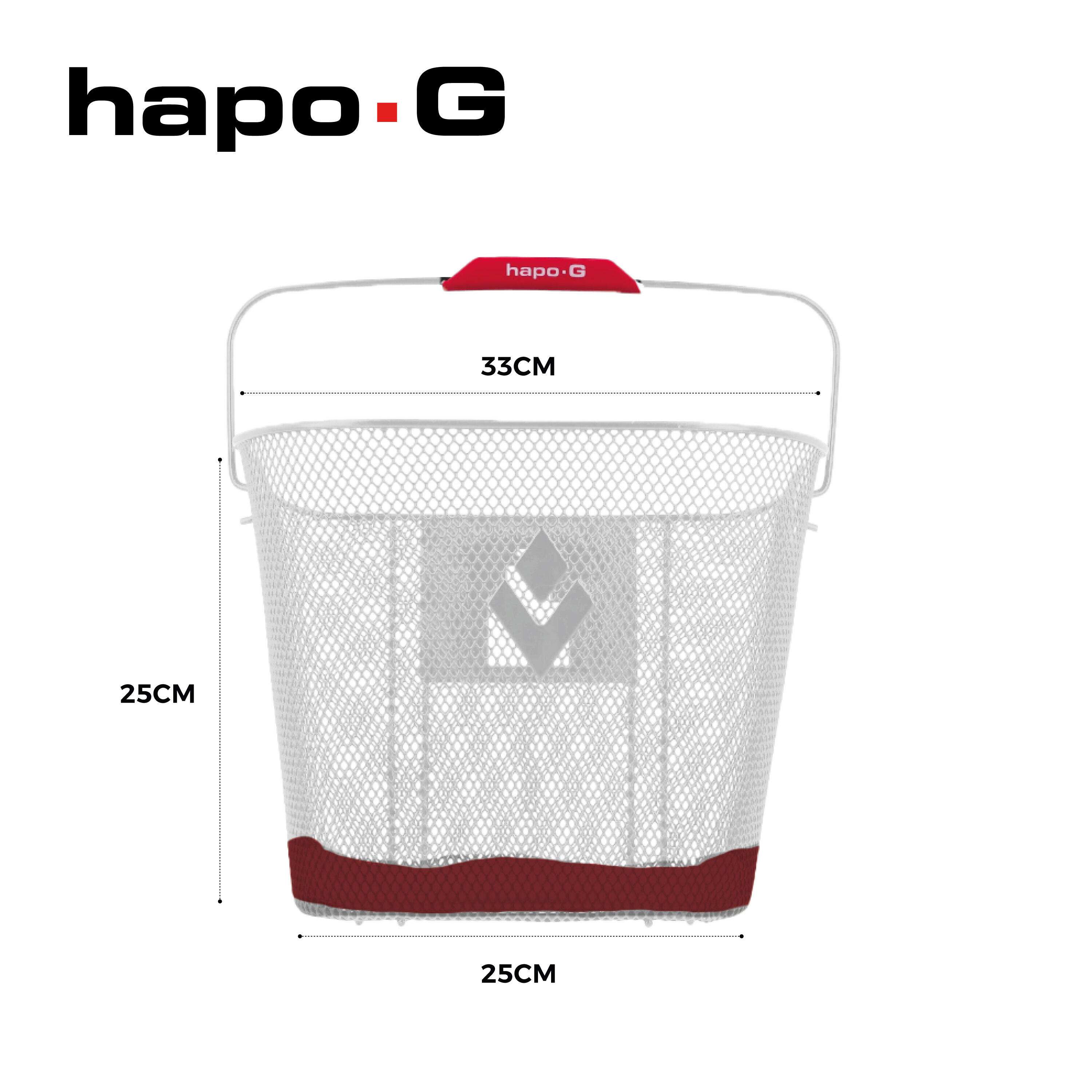 Panier acier blanc XXL avec fixation Hapo-G 3/6