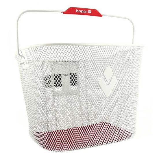 Panier acier blanc XXL avec fixation Hapo-G