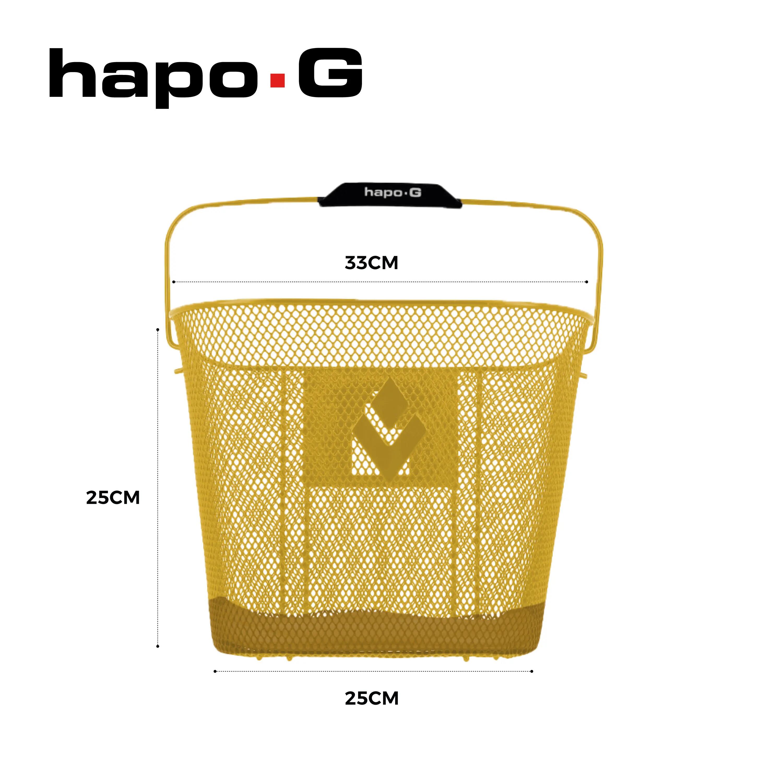 Panier acier jaune XXL avec fixation Hapo-G 3/5