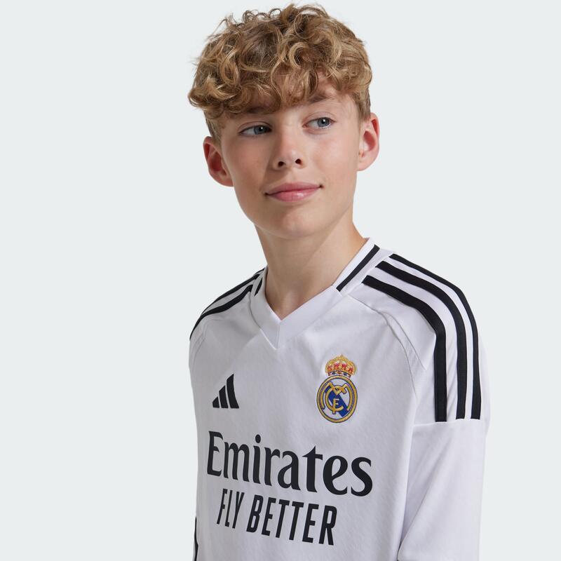 Real Madrid 24/25 Thuisshirt met Lange Mouwen Kids