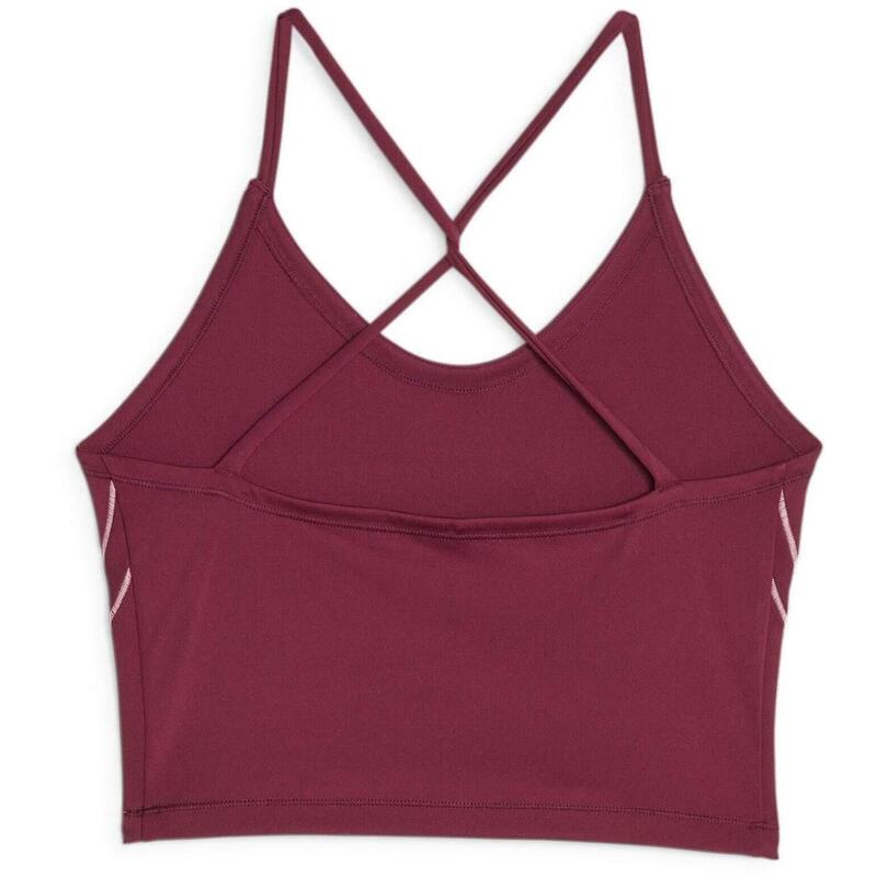 Reggiseno Puma Studio Ultrabare Crop Top Dark Jasper, Rosso, Donne