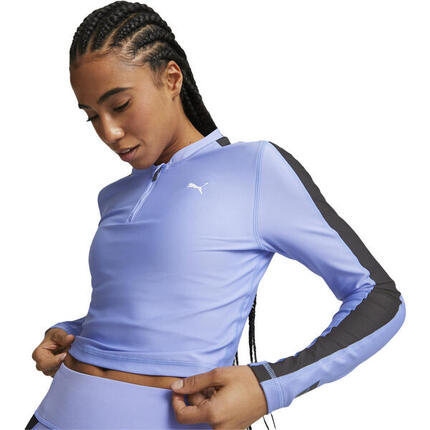Bluse Puma Fit Eversculpt 14 Zip, Blau, Damen