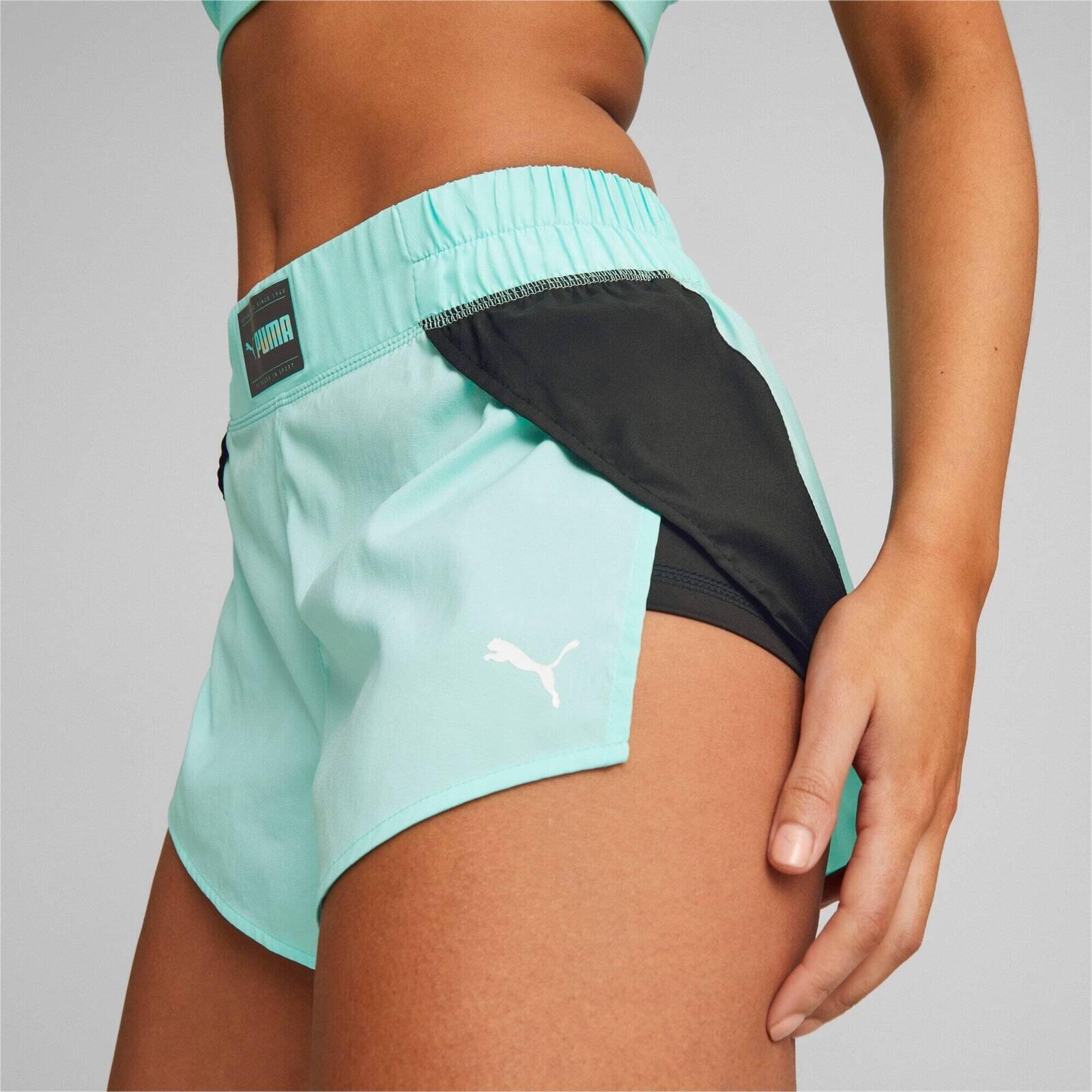 Kurze Hose Puma Fit Fashion Woven Flow Short, Blau, Damen 4/5