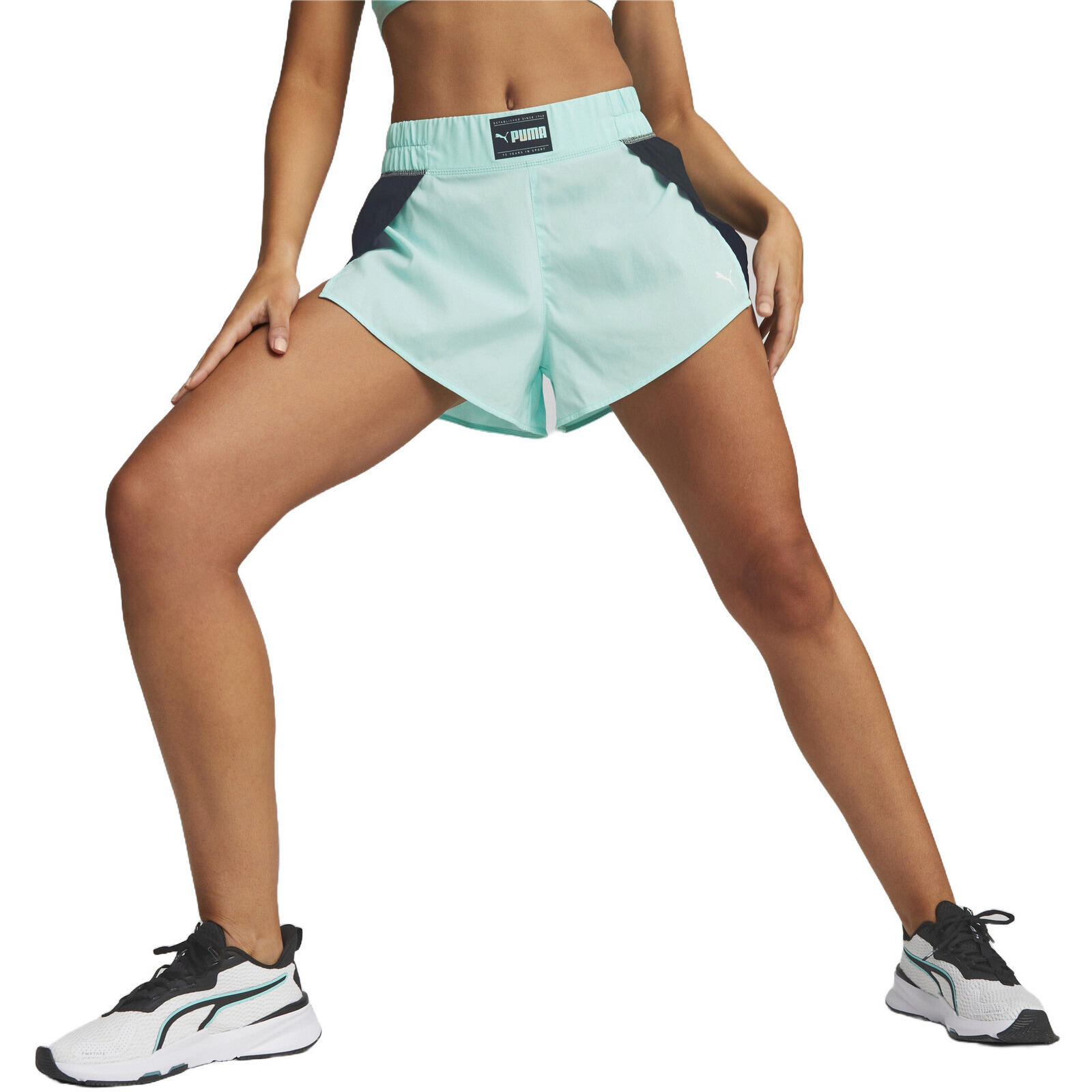 Kurze Hose Puma Fit Fashion Woven Flow Short, Blau, Damen 1/5
