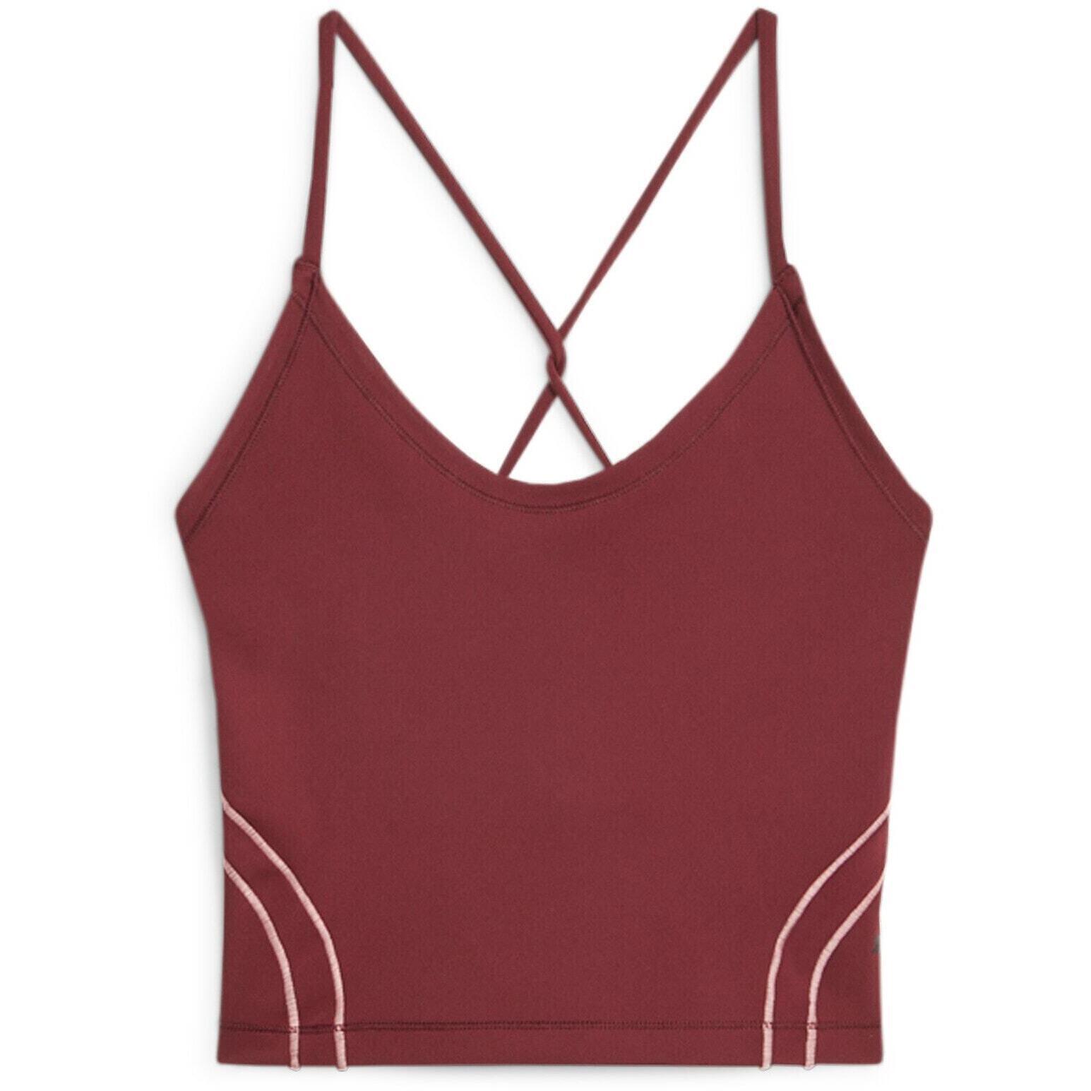 Soutien-gorge Puma Studio Ultrabare Crop Top Dark Jasper, Rouge, Femmes 3/5