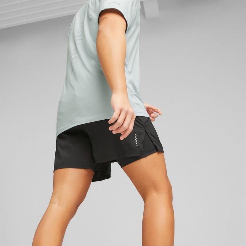 Bermudas Puma Run 2in1 5 Short, Negro, Hombre