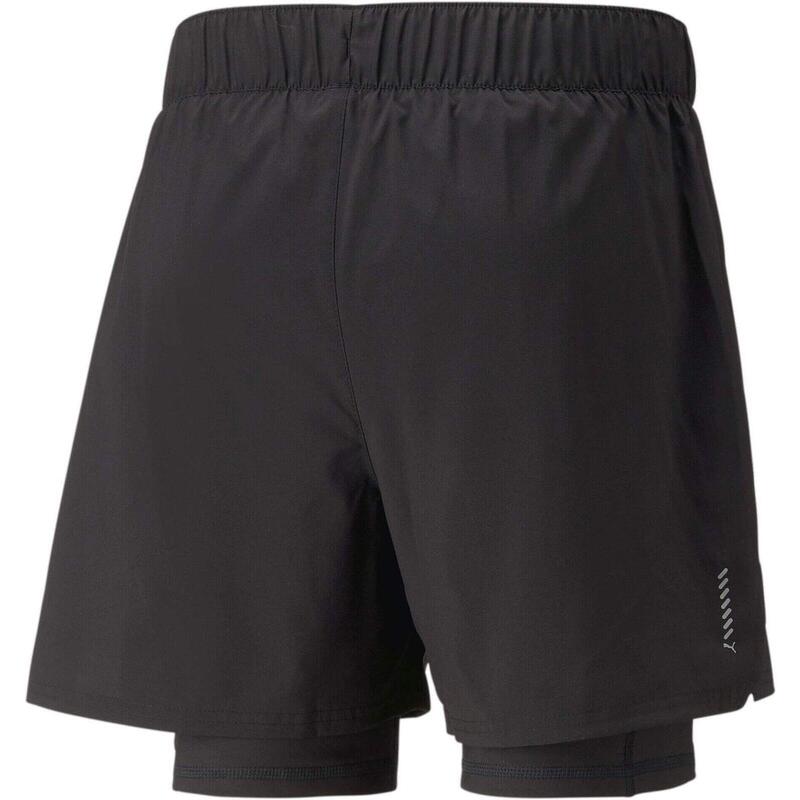 Pantaloni scurti barbati Puma Run 2in1 5 Short, Negru