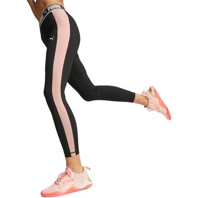 Leggings puma train strong fashion colorblock, zwart, dames
