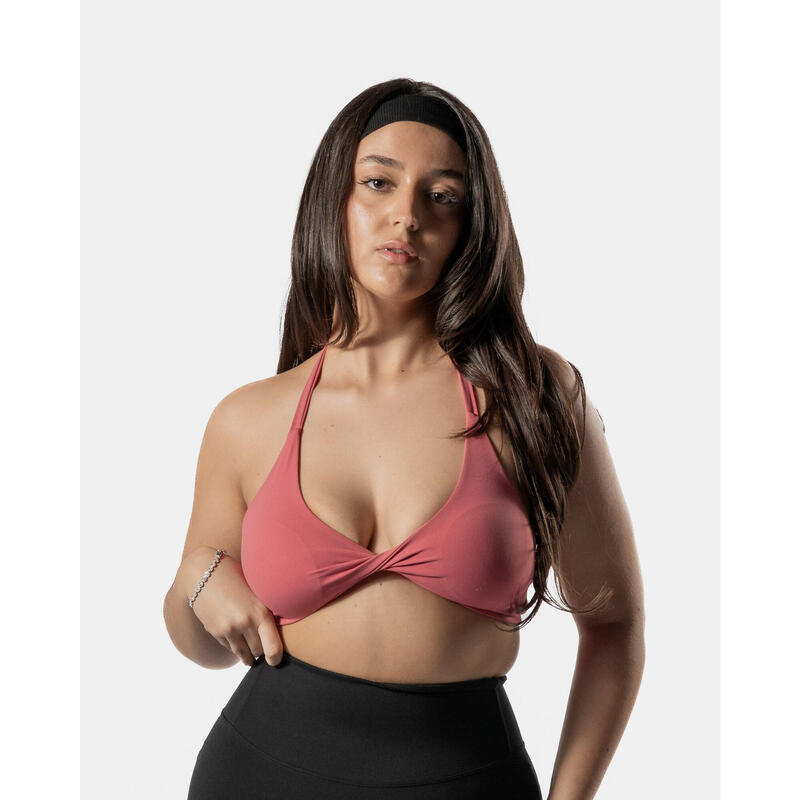 Twist Brassière de Sport Fitness Femme Rose - AW Active