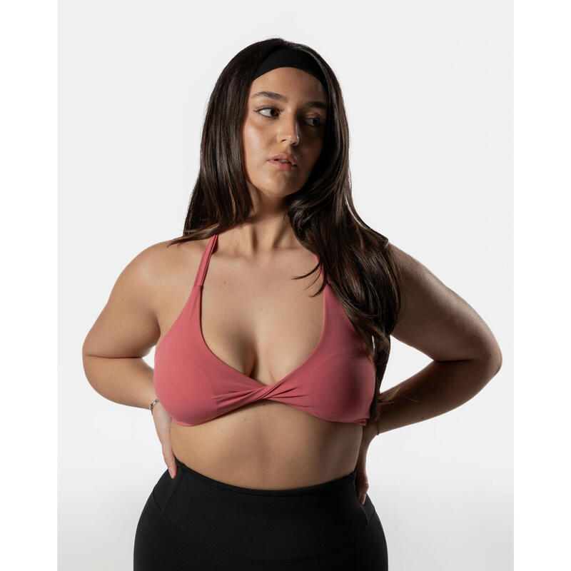 Twist Brassière de Sport Fitness Femme Rose - AW Active