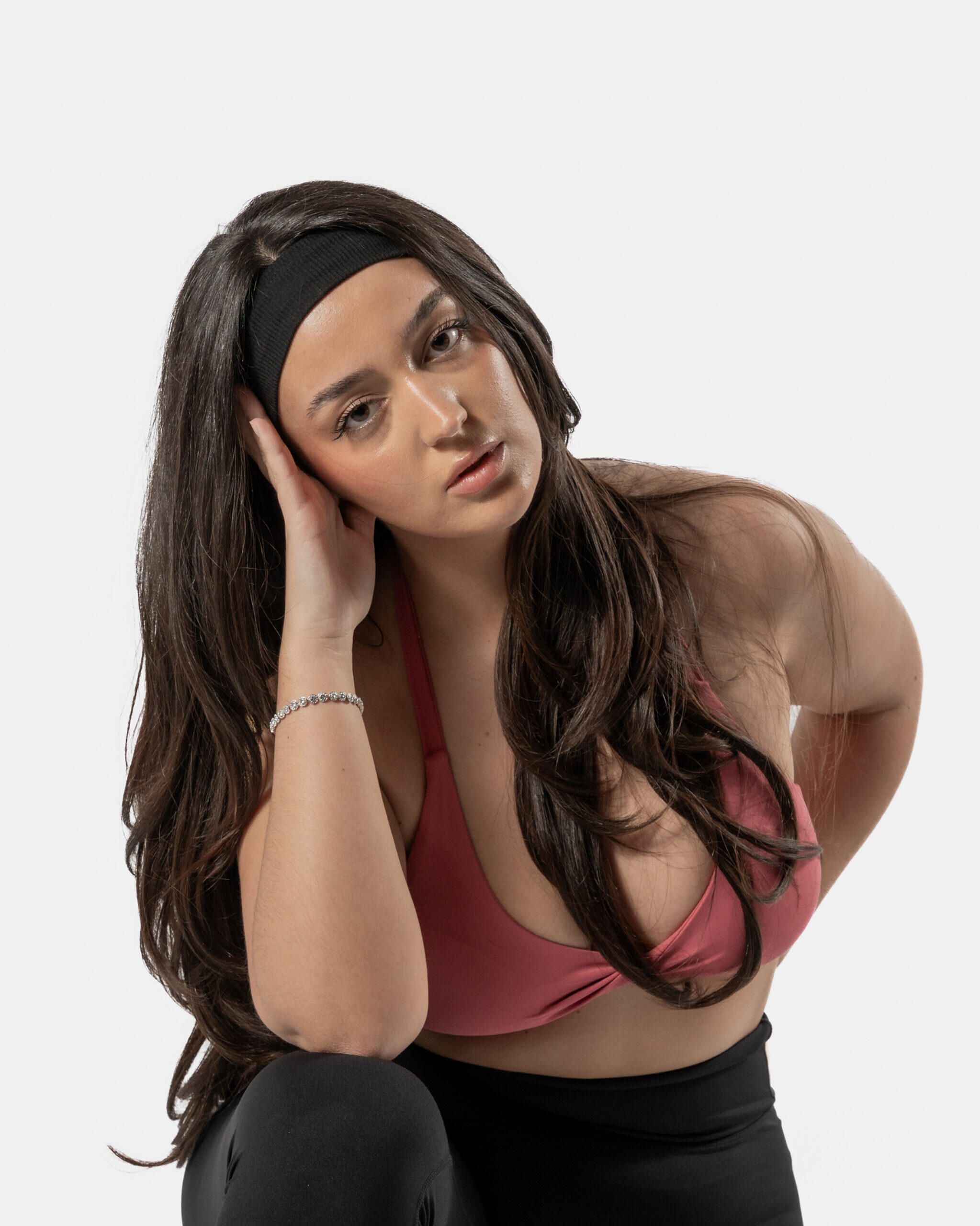 Reggiseno Sportivo Twist Fitness Donna Rosa - AW Active 5/6