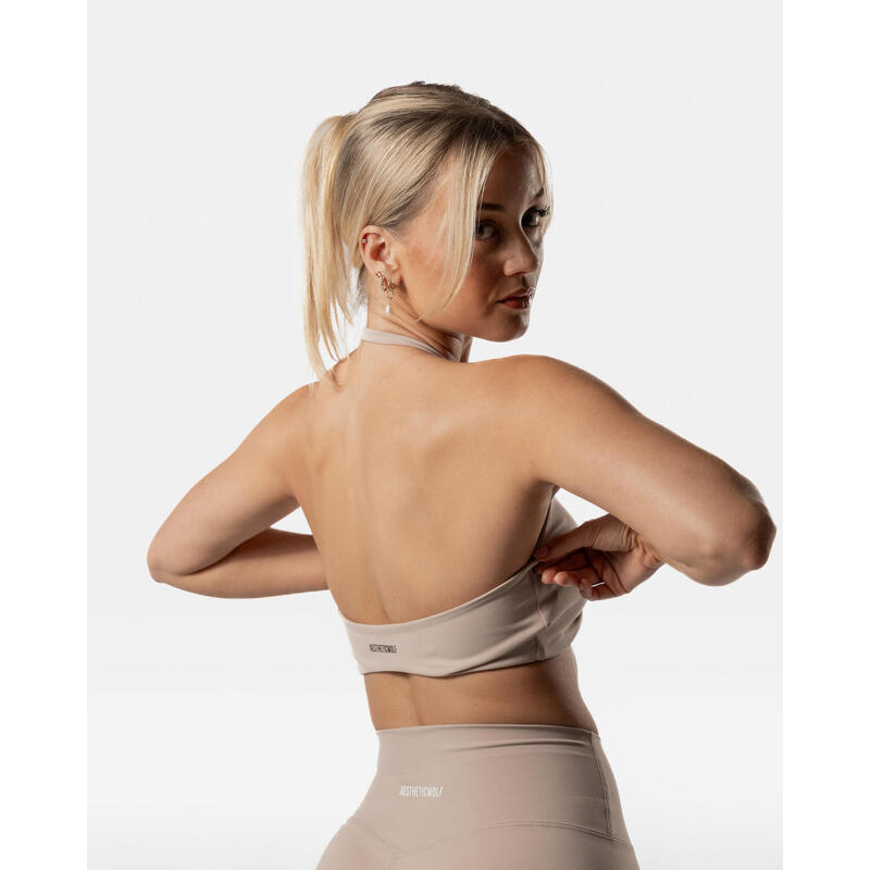 Twist Sportbeha Fitness Dames Beige Crème - Lichte Support - AW Active