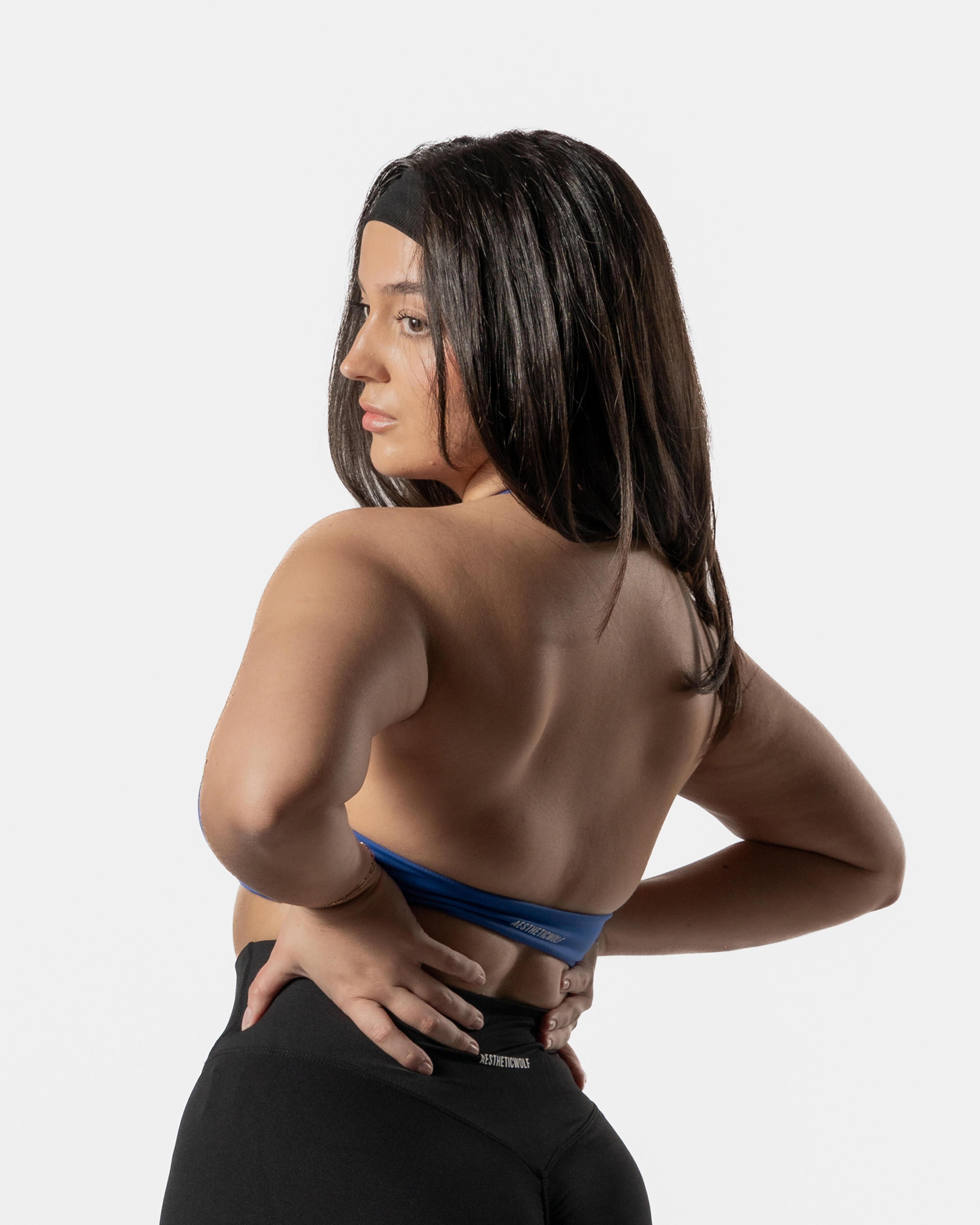 Soutien de Desporto Torção Fitness Mulheres Azul - AW Active 4/6