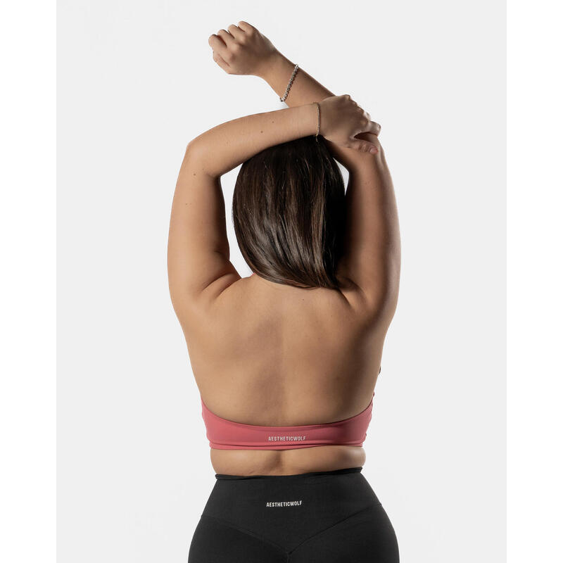 Twist Brassière de Sport Fitness Femme Rose - AW Active