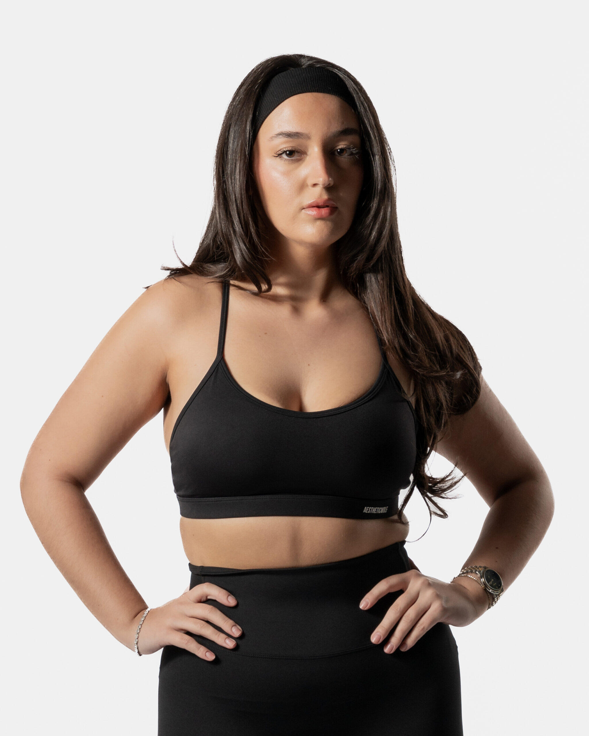 AESTHETIC WOLF Soutien de Desporto LuxForm Fitness Mulheres Preto - AW Active