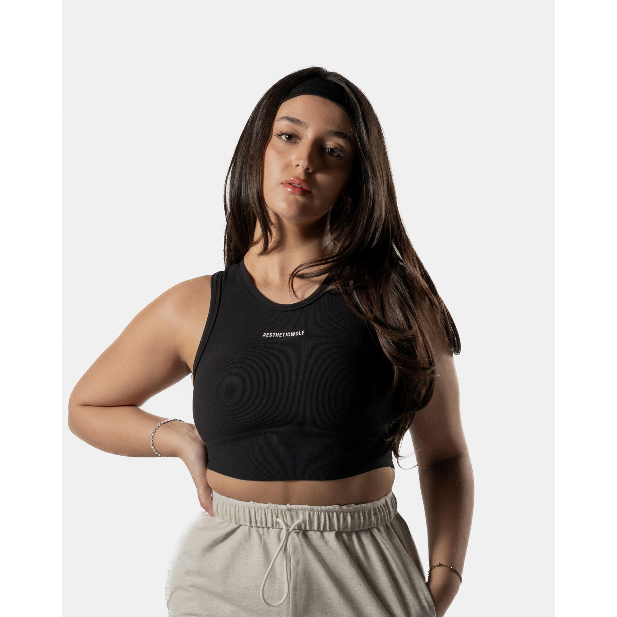 Aesthetic Wolf - Soutien-gorge De Sport Dos Nageur Avec Col Montant - Noir - Brassière - Noir - S - Decathlon