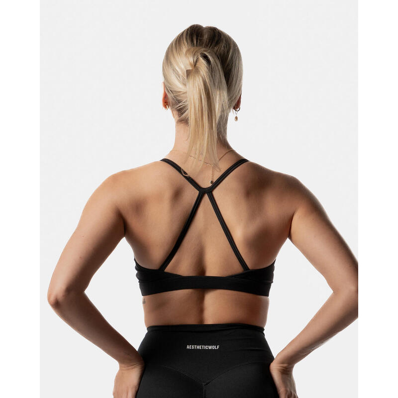 LuxForm Brassière de Sport Fitness Femme Noir - AW Active