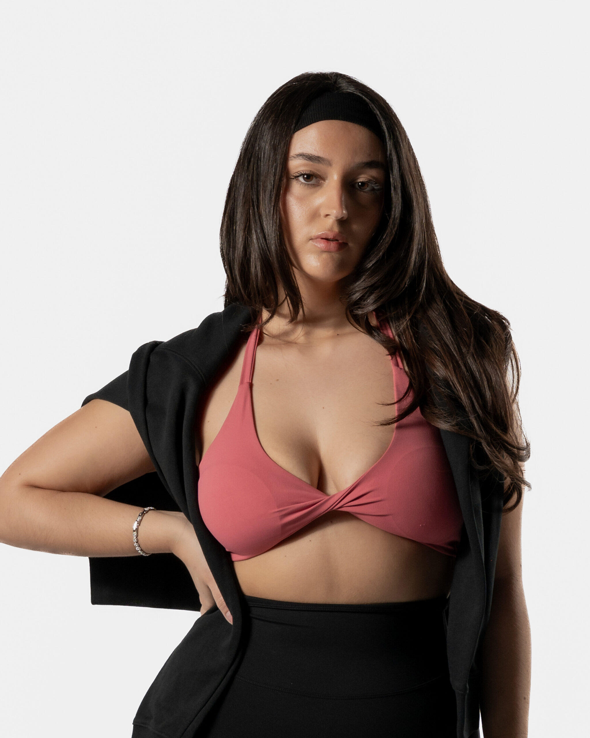 Reggiseno Sportivo Twist Fitness Donna Rosa - AW Active 4/6
