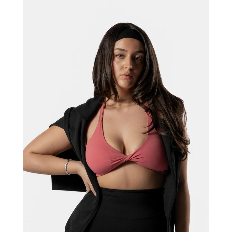 Twist Brassière de Sport Fitness Femme Rose - AW Active