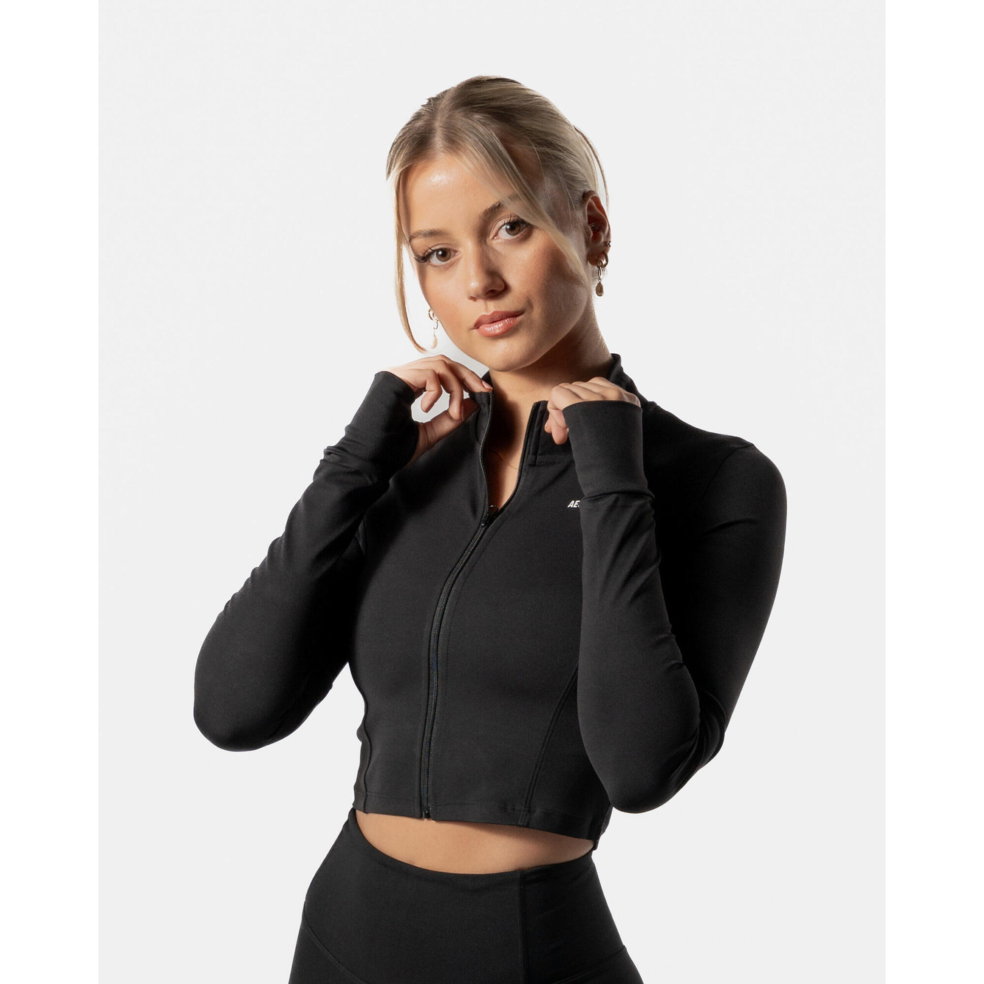 Aesthetic Wolf - Luxform Veste Zippée Fitness Femme Noir - Aw Active - T-shirt Manches Longues - Noir - 48 Xl - Decathlon