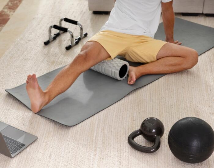 Wałek z Wypustkami Fit.me + Fit.me Piłka do Masażu Roller 4/7